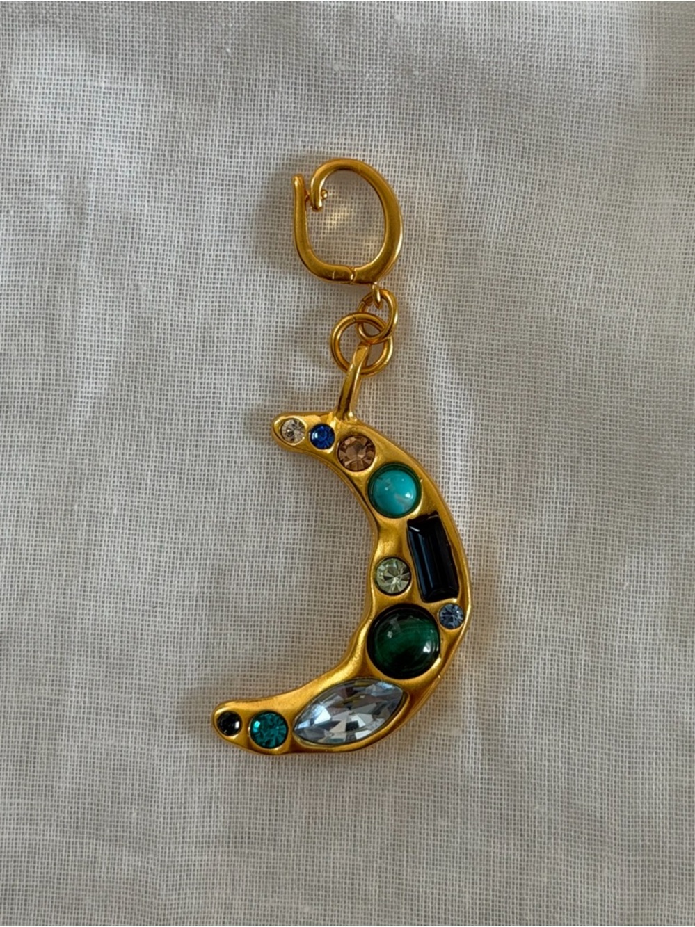 Sequin NYC Mosaic Moon Clip-On Charm